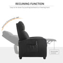 Black Massage Recliner Armchair with Adjustable Leg Rest