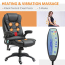 Black High Back Massage Office Chair with Heat