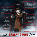 Animated Circus Clown Halloween Decoration with Light-Up Eyes