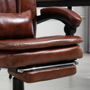 Brown High Back Gaming Recliner Chair with Footrest & Massage Points