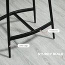 Brown Microfibre Upholstered Industrial Bar Stools Set of 2