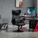 Black Racing Style Video Game Chair with Lumbar Support