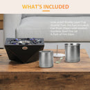 Black Concrete Tabletop Bioethanol Fireplace - 0.4L Tank