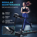 Foldable Black Treadmill, 2.0HP Incline Running Machine, LED Display, 12 Programs