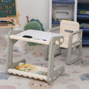 Blue Kids 2-in-1 Whiteboard Table & Chair Set