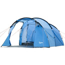 3-Person Blue Tunnel Camping Tent with Vestibule and Rainfly
