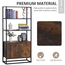 Rustic Industrial Style 3-Shelf Freestanding Storage Cabinet