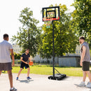 Adjustable Basketball Hoop Stand with Sturdy Backboard - Blue