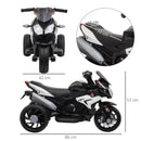 Black Kids 6V Electric Ride-On Motorbike with Lights and Music