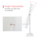 White Standing Mirror Jewelry Cabinet