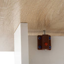 Oak and White Folding Desk - Space Saving Home Office Furniture