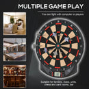 Electronic Dartboard Set with 26 Games in Black - 6 Darts Included