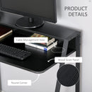 Black Home Office Writing Desk with Storage Shelf 84x45cm