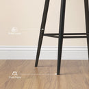 Brown Velvet Bar Stools Set of 2