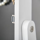 White LED Mirrored Jewelry Cabinet Armoire