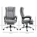 Grey Vibrating Massage Office Chair with Heat & High Back