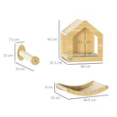 Oak Cat Climbing Shelf Set - 5PCs Wall Mounted Cats Shelves