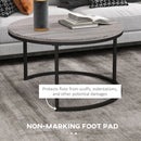 Wood Effect Black Nesting Coffee Tables Set