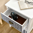 Set of 2 Purple Shabby Chic Nightstands with 3 Drawers