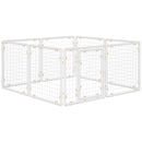 Large Grey Rabbit Hutch with Door and Divider