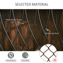 Black Metal Mesh Fireplace Screen - 3-Panel, 126 x 3 x 80 cm