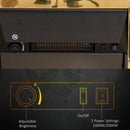 Black Electric Fireplace Heater with LED Flame Effect - 2000W