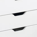 White 7-Drawer Vertical File Cabinet on Wheels for Home Office