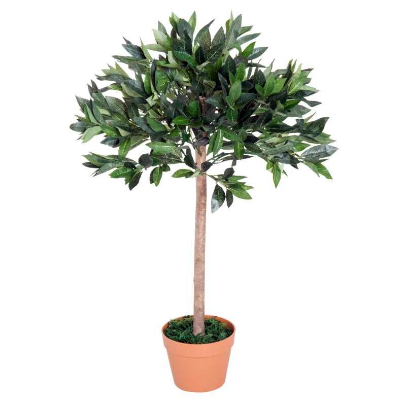 3ft Artificial Olive Tree Indoor Plant in Orange Pot - Green Home Office Decor