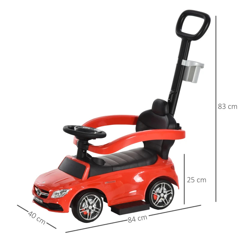 Red Mercedes-Benz Licensed Toddler Push Car Stroller