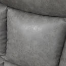 Grey Faux Leather Reclining Armchair