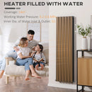 Grey Vertical Designer Radiator - 460 x 1600 mm Double Panel Water Heater