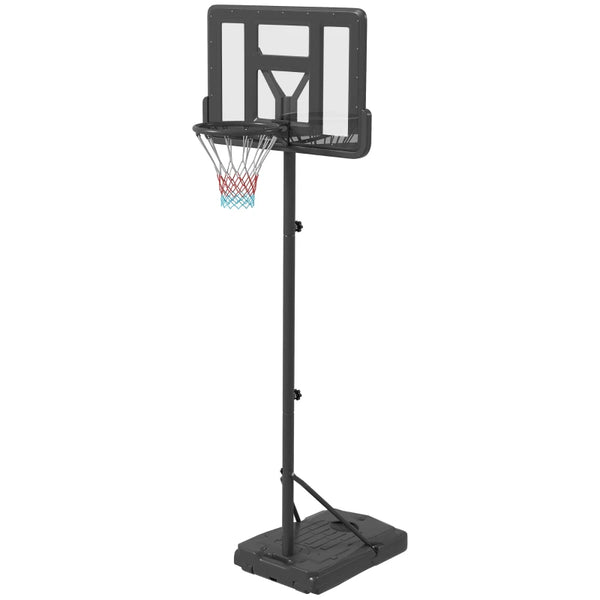 Adjustable Black Freestanding Basketball Hoop Set - 200-305cm