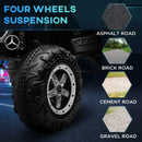 White Kids Electric Ride-On Mercedes Unimog Car with Remote Control