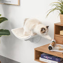 White Curved Cat Wall Shelf Bed 41x28x21cm