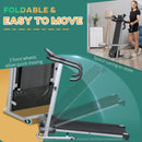 Portable Electric Treadmill, 500W, Black/Grey