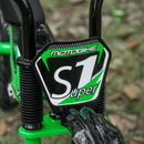 Green 12" Kids Balance Bike, No Pedal Training Bicycle, Motorbike Style