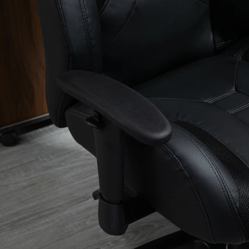 Black Mesh Racing Gaming Chair with High Back & Swivel Wheels