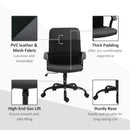 Black Mesh Office Chair with Swivel Wheels, Adjustable Height & Tilt