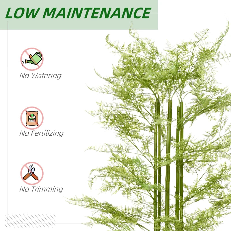 Green Artificial Asparagus Fern Tree in Pot - Indoor Outdoor Decor, 155cm