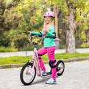 Kids Pink Stunt Scooter with Adjustable Handlebar and Dual Brakes