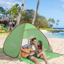 Portable Beach Camping Tent - Blue UV Protection Sun Shelter