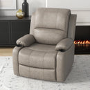 Brown Microfibre Recliner Armchair with Leg Rest and Cup Holder