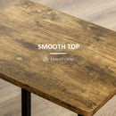 Rustic Brown Industrial Bar Stools, Set of 2 Kitchen Breakfast Chairs with Footrest