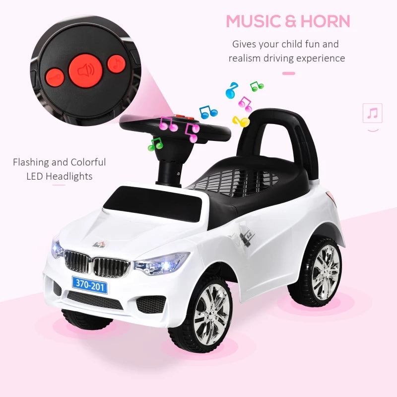 White Baby Toddler Ride-On Sliding Car