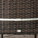 Brown Rattan Garden Chairs Set - Pack of 4