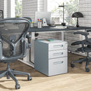 Steel 3-Drawer Rolling Filing Cabinet for A4, Letter, Legal Files - Black