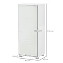 White 3-Tier Metal Louvred Door File Cabinet