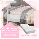 White Unicorn Toddler Bed for Kids 3-6 Years - 143 x 74 x 67cm