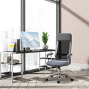Grey Ergonomic High Back Office Chair with Adjustable Height and Swivel Wheels