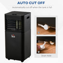Portable 8000 BTU Air Conditioner Unit - Cooling, Dehumidifying, Ventilating - Black